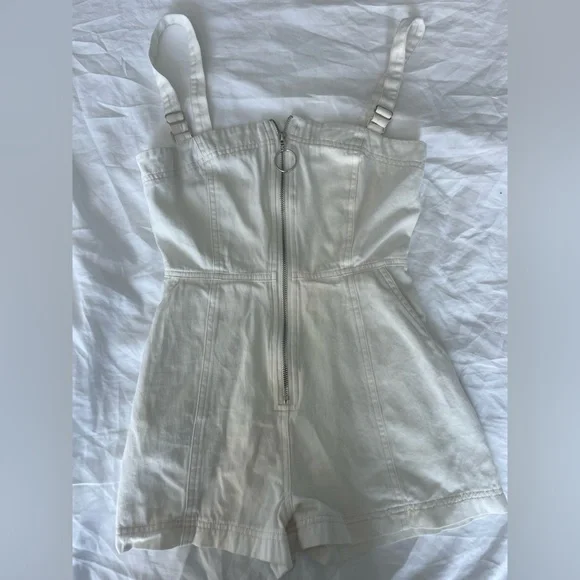 strapless open back dress Yumiko Romper | White | Womens main image 0